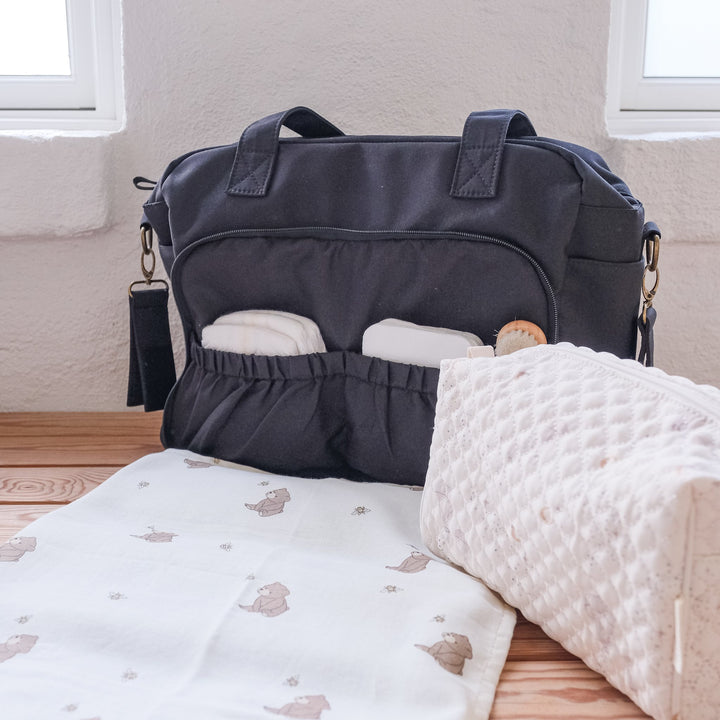 That's Mine Benne pusletaske - Black - Outer: 100% Recycled polyester Lining: 100% Polyester Buy Amning & pusletid||Pusle||Pusletasker||Favoritter||personale||Newborn essentials||Influencer choice||NOOS||Del dine øjeblikke||Rejseklar here.