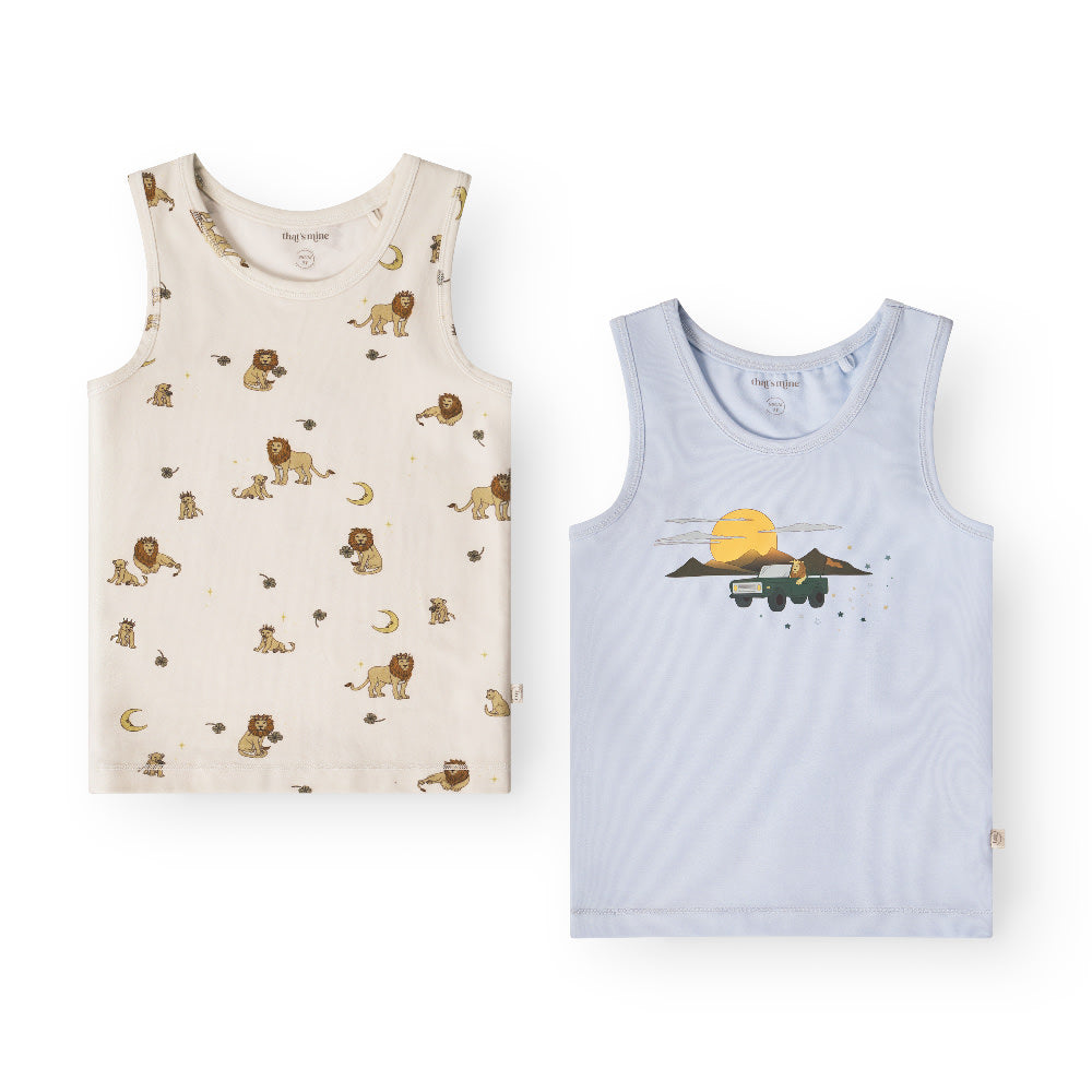 That's Mine Emil undertrøje 2-pak - Lion - 48% Organic Cotton / 47% Modal / 5% Elastane Buy Undertøj||Undertøj||personale here.