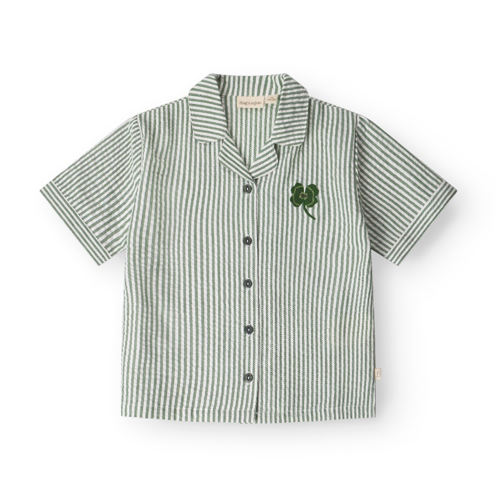 That's Mine Ino skjorte - Green stripe - 100% Organic cotton Buy Overdele||Skjorter||personale here.