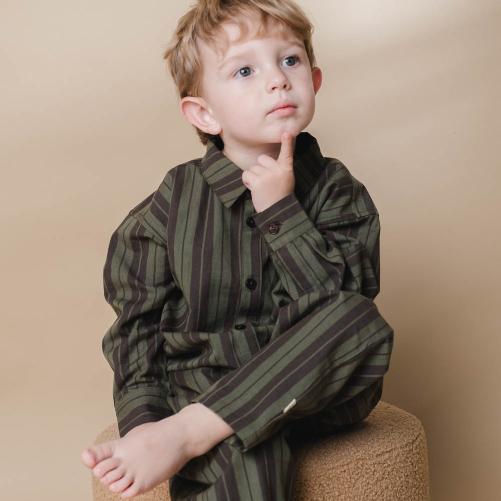 Hubert pants - Olive stripe