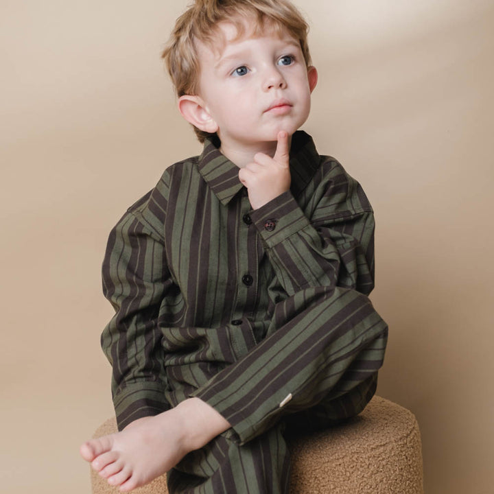 Hubert pants - Olive stripe