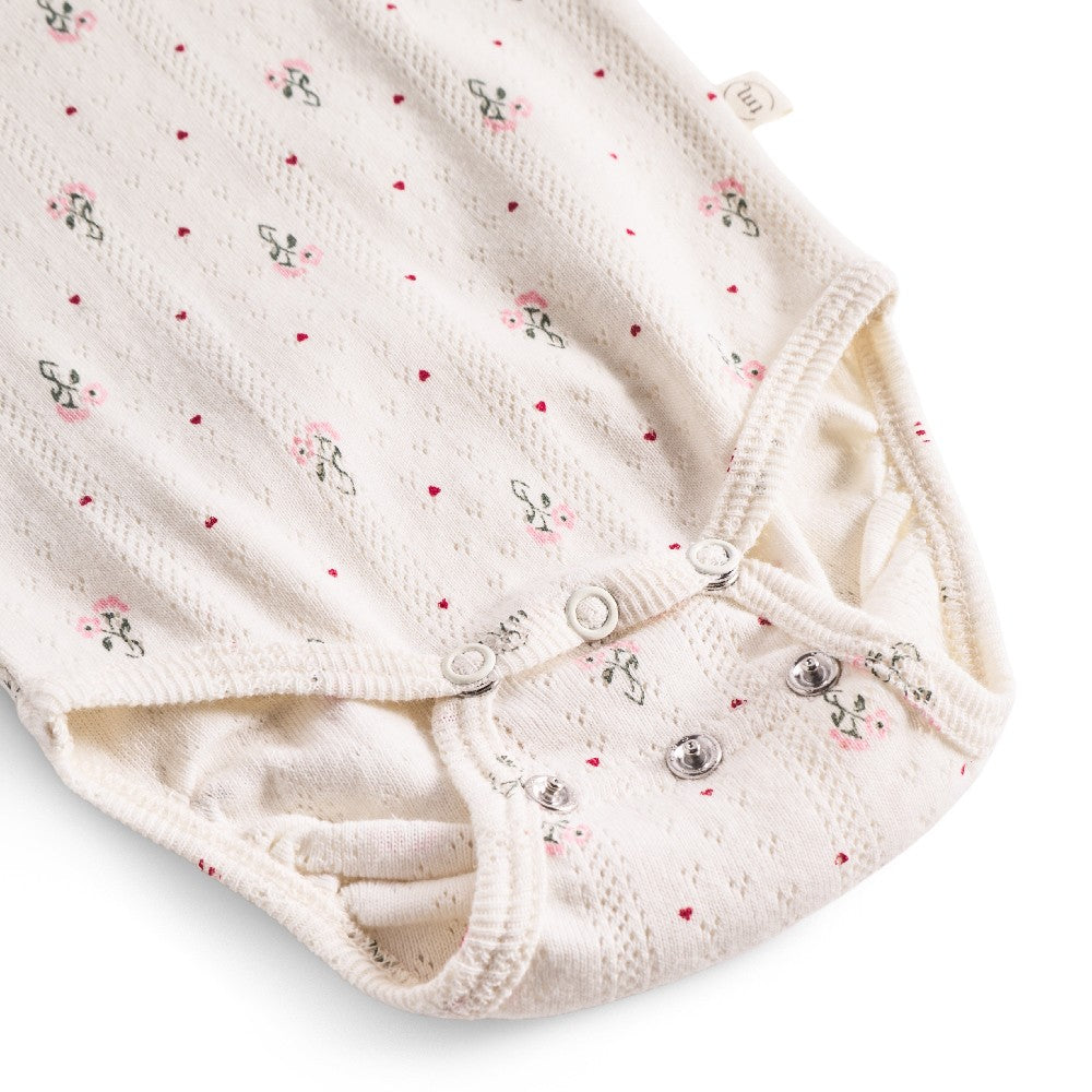 That's Mine Greta bodystocking - Blooming love - 100% Organic cotton Buy Bodystockings||Undertøj||personale||Newborn essentials||Jersey here.