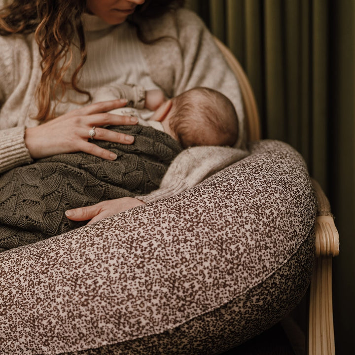 Chiffonette knitted blanket - Earth brown melange