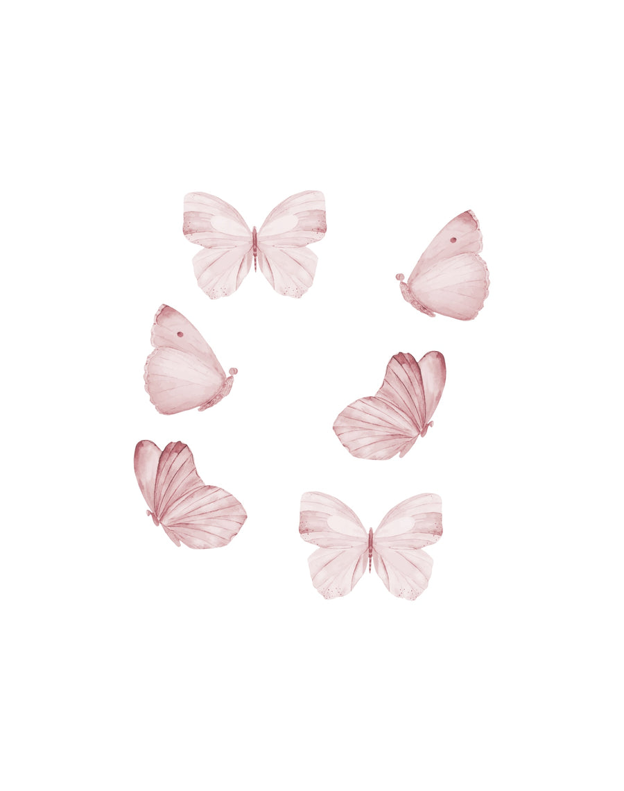 That's Mine Wallsticker Butterflies 6 pcs. - Rose - 100% Textile foil Buy Bolig & udstyr||Børneværelset||Wallstickers||Alle||personale here.