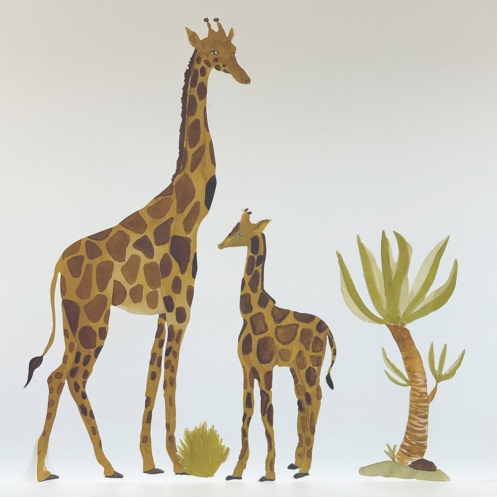 Wallsticker Giraffe Baby - Multi