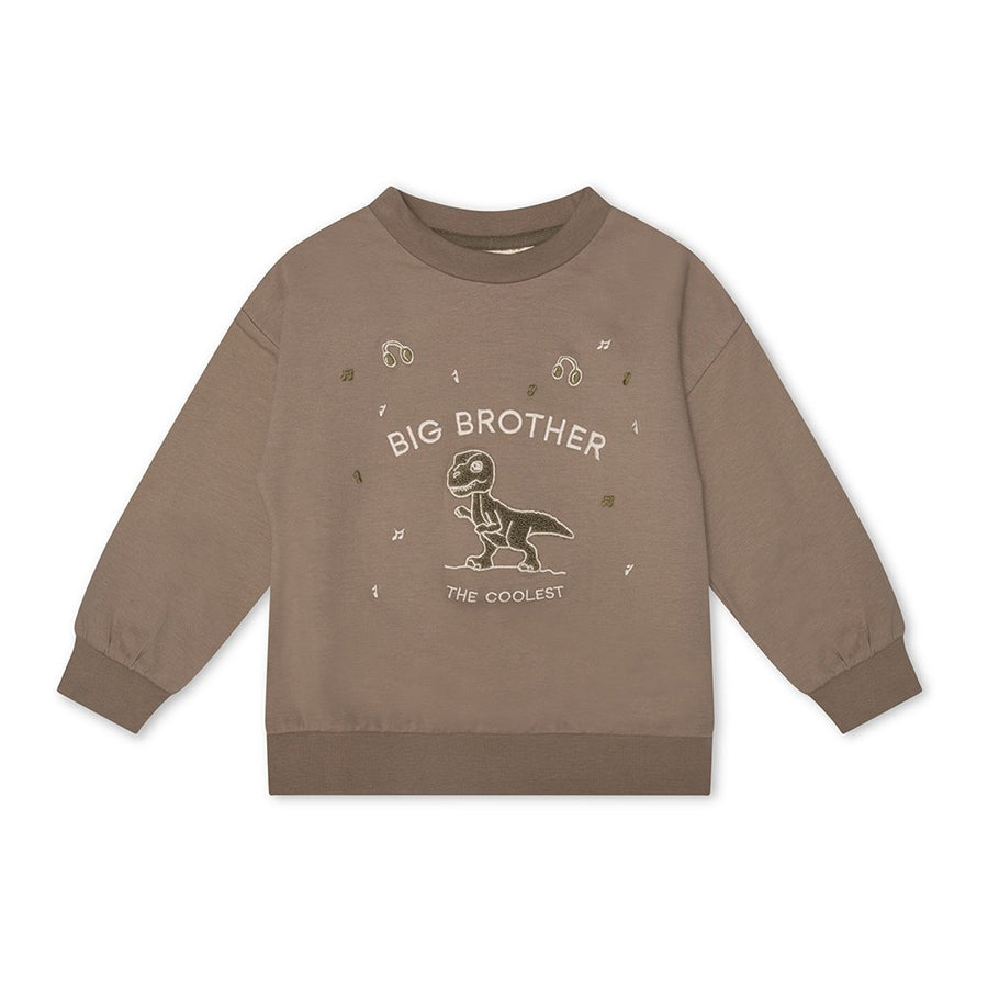 That's Mine Finley big brother sweatshirt - Fossil - 95% Organic cotton / 5% Elastane Buy Tøj||Overdele||Sweatshirts||Alle||Favoritter||Søskende||personale||AW24 - VIP adgang||Efterår 2024 here.