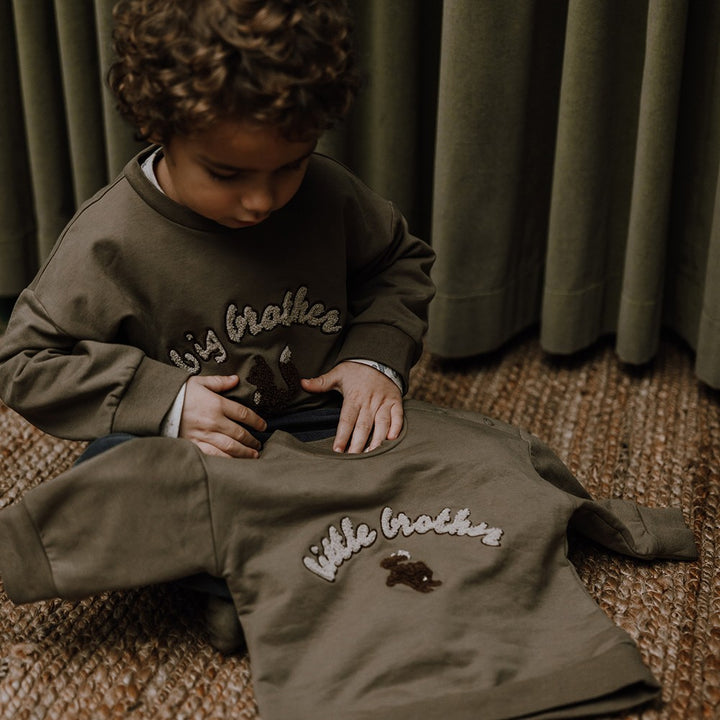 Finley little brother sweatshirt - Dusky green