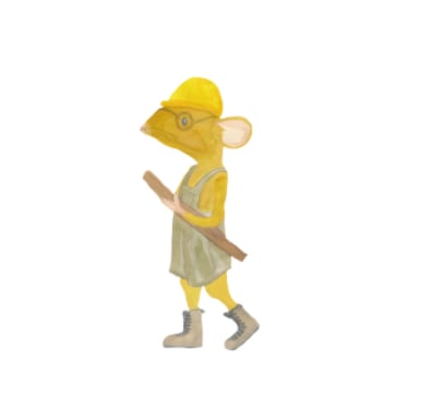 That's Mine Wallsticker Steve the Builder - Brown - 100% Textile foil